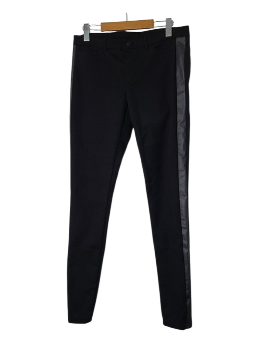Club Monaco Black Tuxedo Stripe Ankle Cropped Pants Size 6 | Tailored Pants